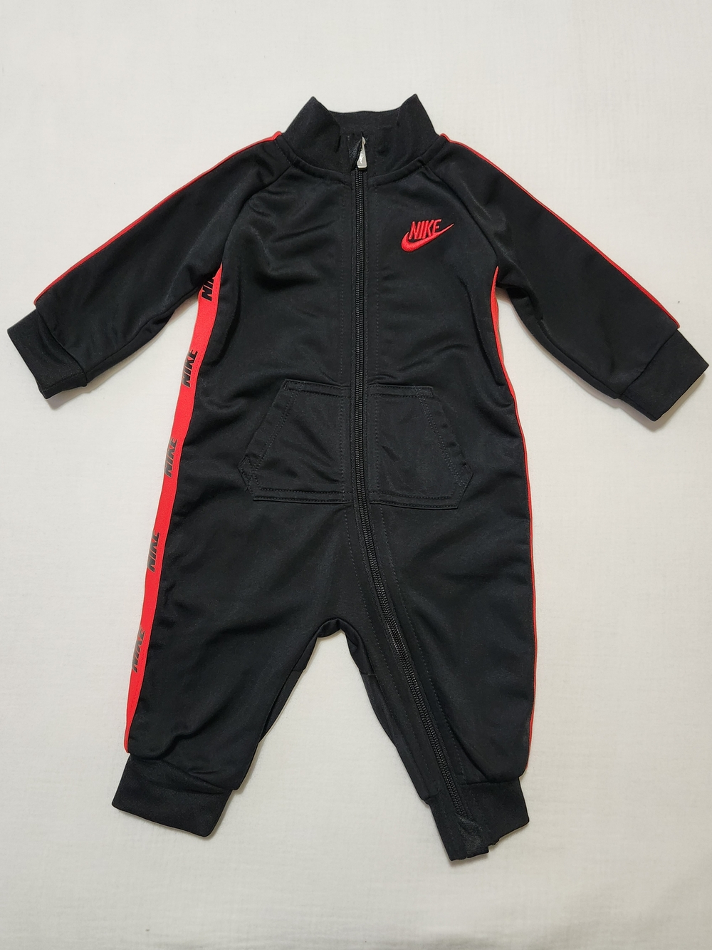 Nike Baby Boys Long Sleeve Tricot Taping Full Zip Coverall Size 9M